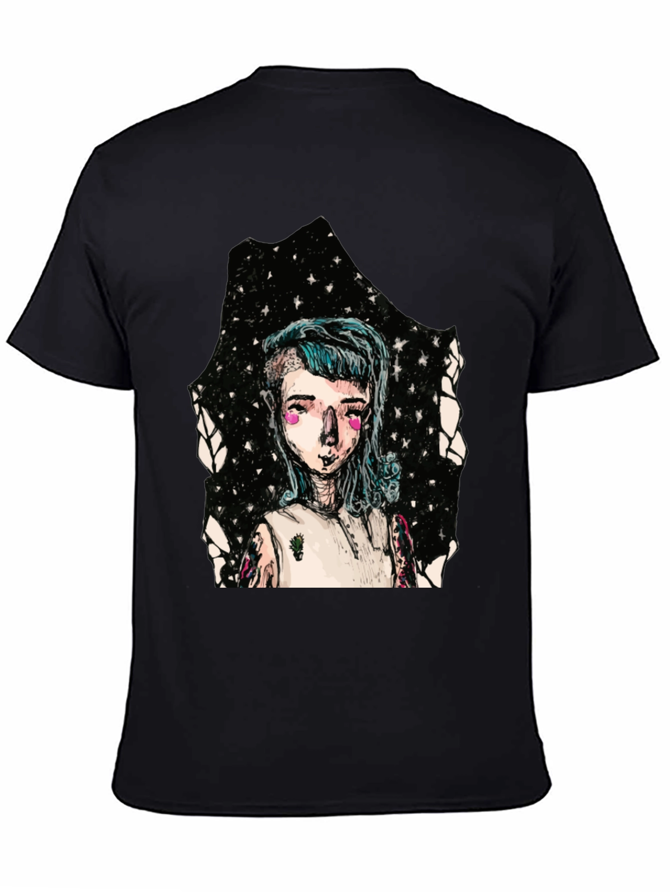 Unique Graphic T-Shirt - Artistic Portrait Design