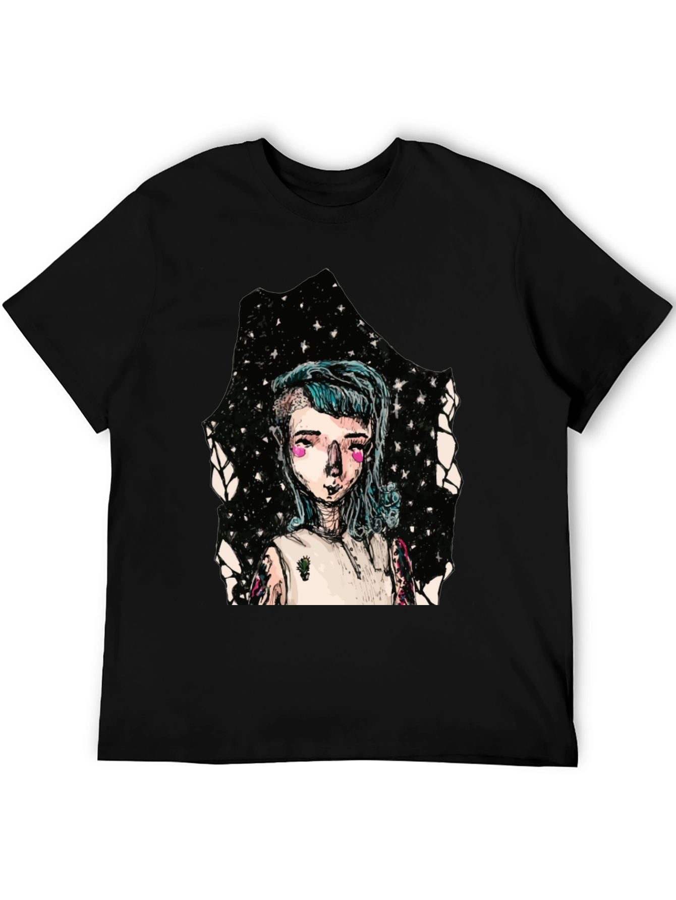 Unique Graphic T-Shirt - Artistic Portrait Design