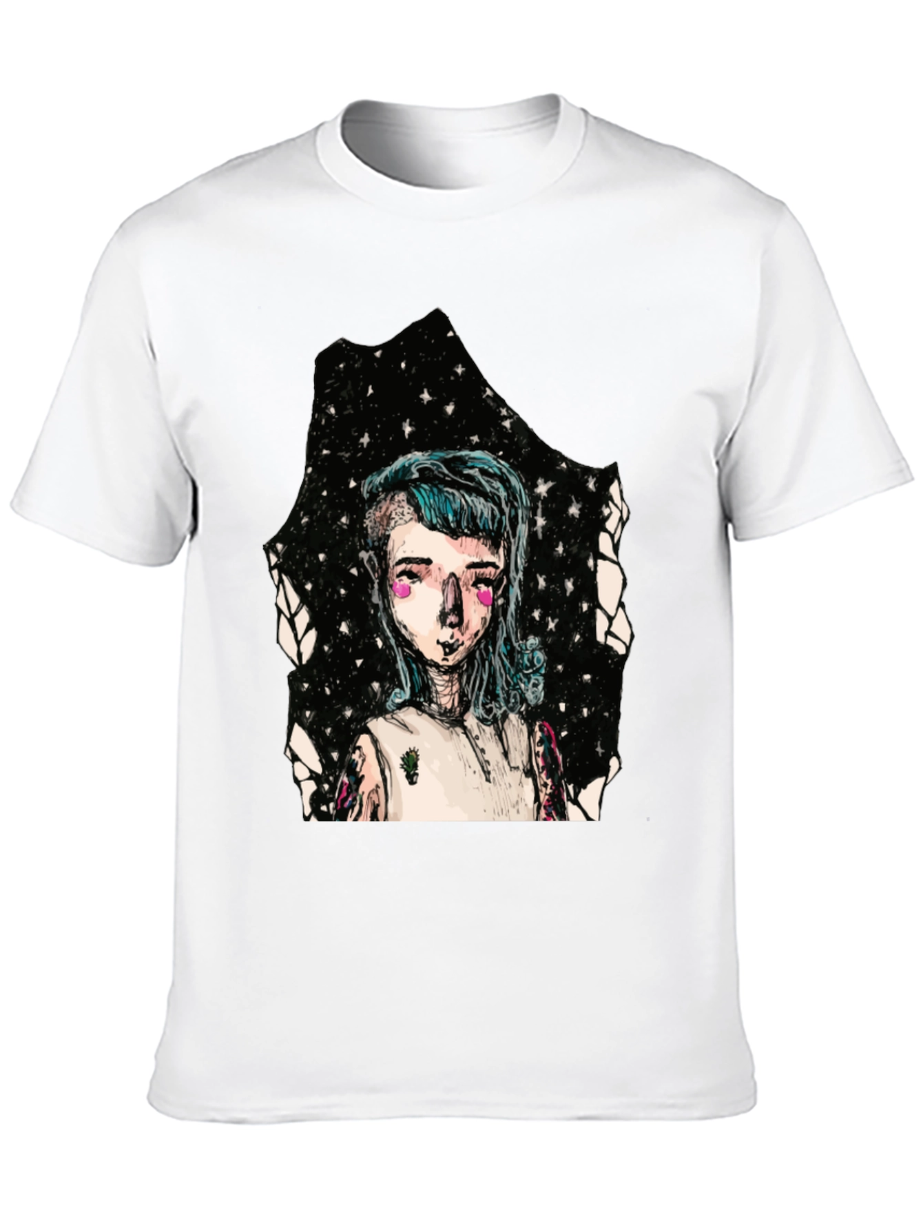 Unique Graphic T-Shirt - Artistic Portrait Design