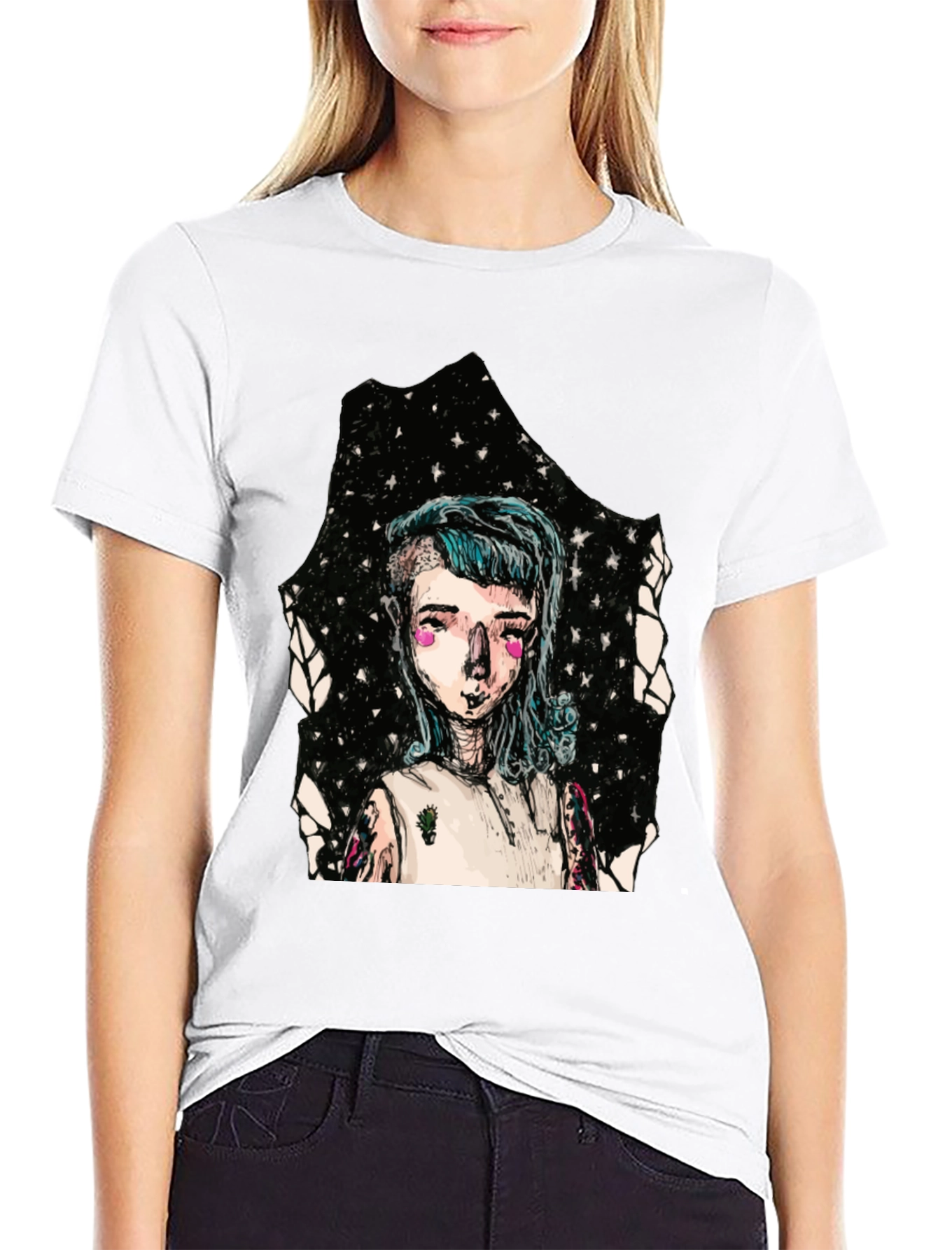 Unique Graphic T-Shirt - Artistic Portrait Design