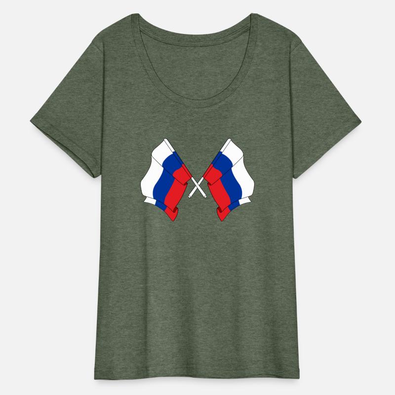 Two flags of Russia crossed