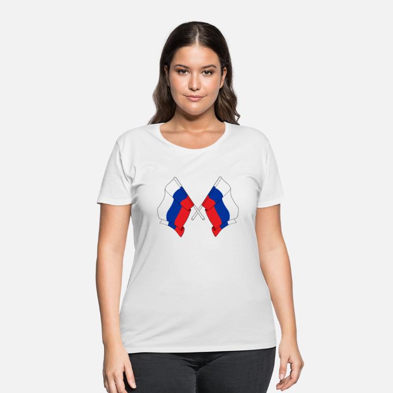 Two flags of Russia crossed