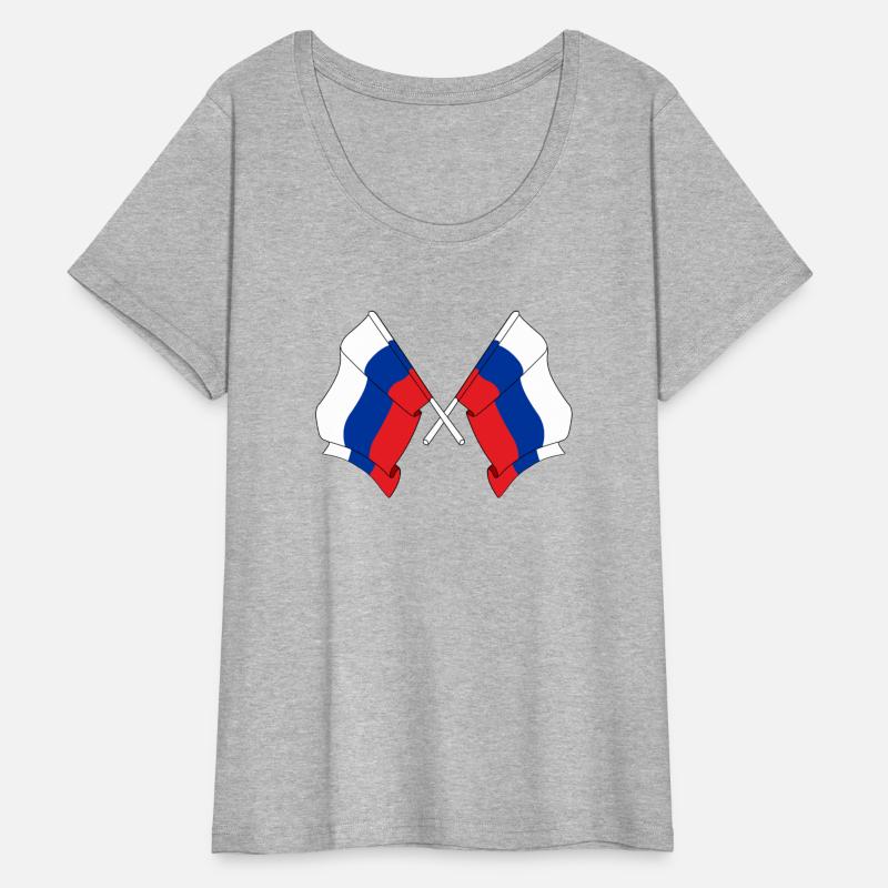 Two flags of Russia crossed