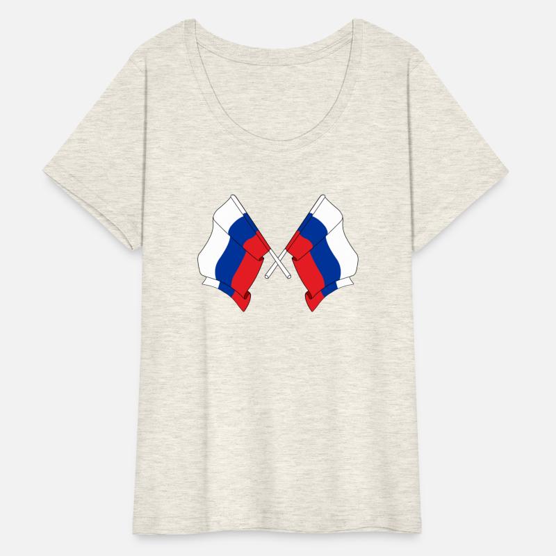 Two flags of Russia crossed