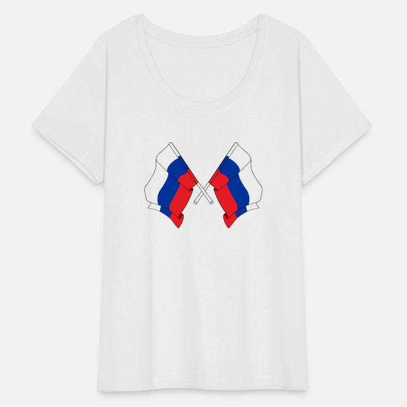 Two flags of Russia crossed