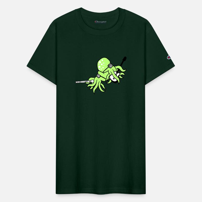 Two Octopus Kraken Squid Guitar Flute 2 Band Team