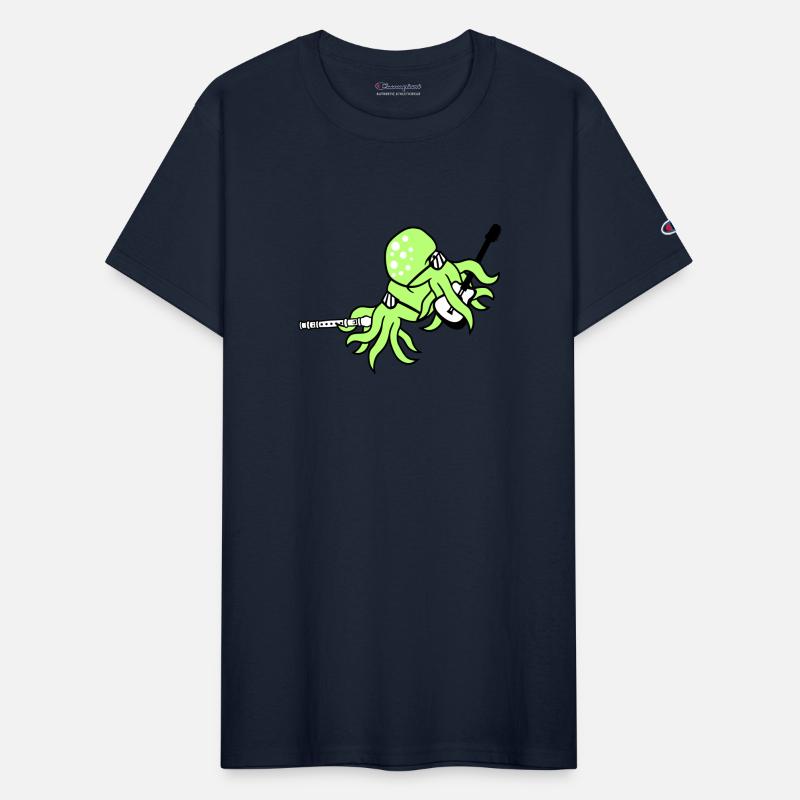 Two Octopus Kraken Squid Guitar Flute 2 Band Team