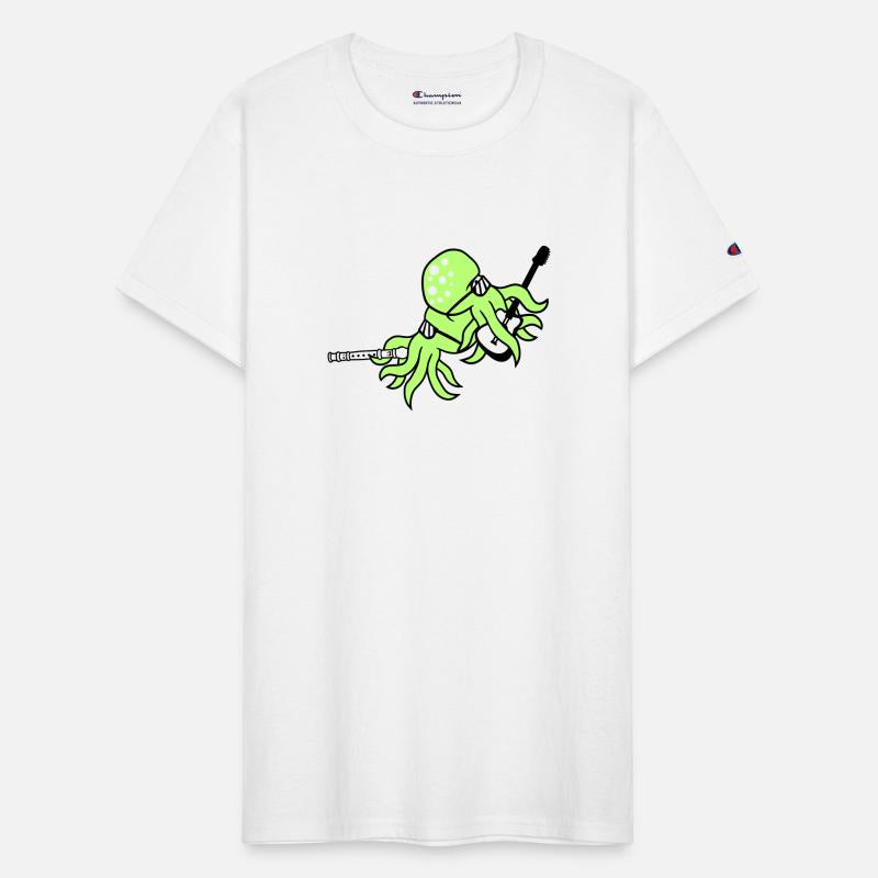 Two Octopus Kraken Squid Guitar Flute 2 Band Team