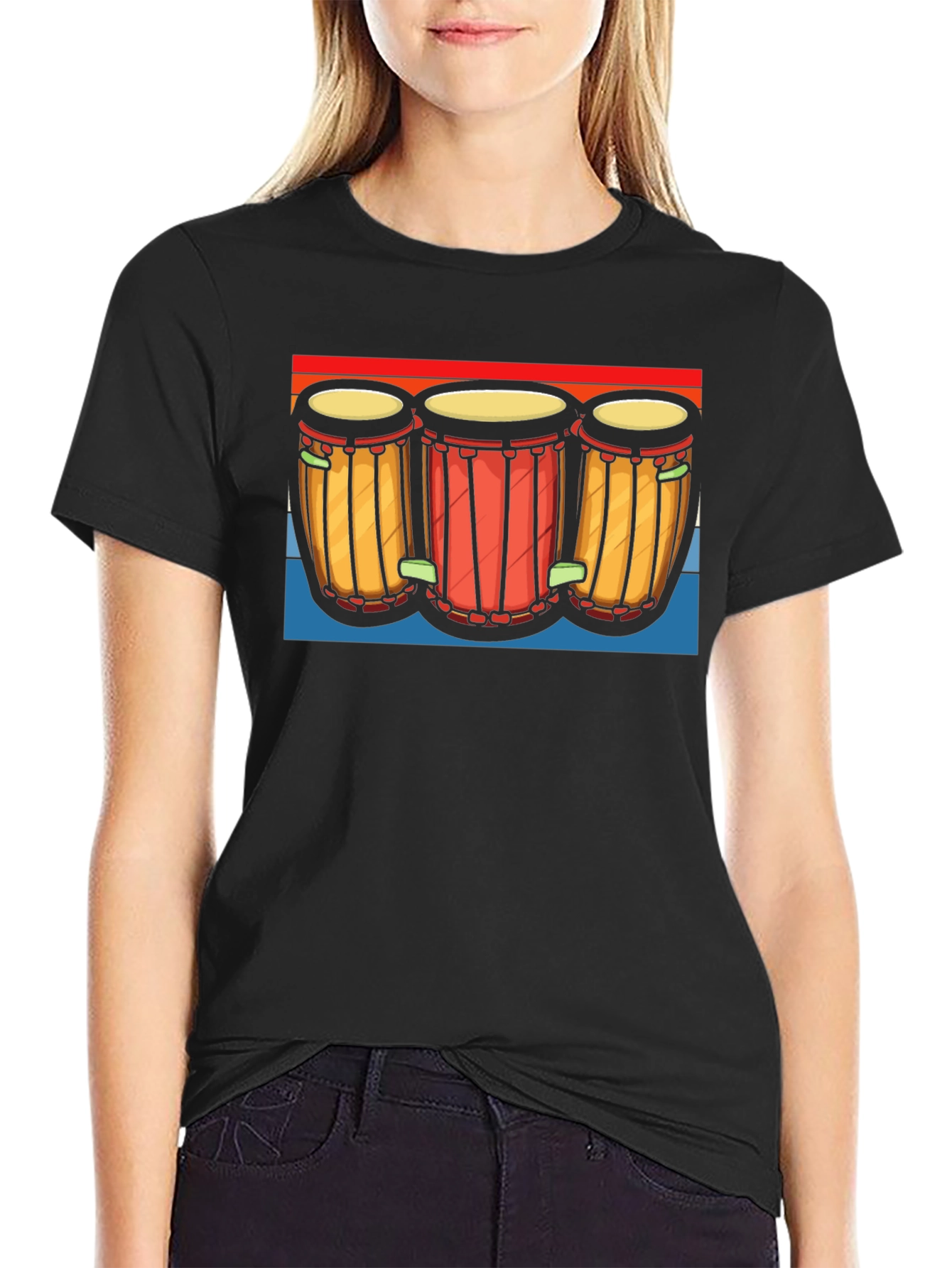 Retro Drum Graphic Tee - Music Lover Shirt