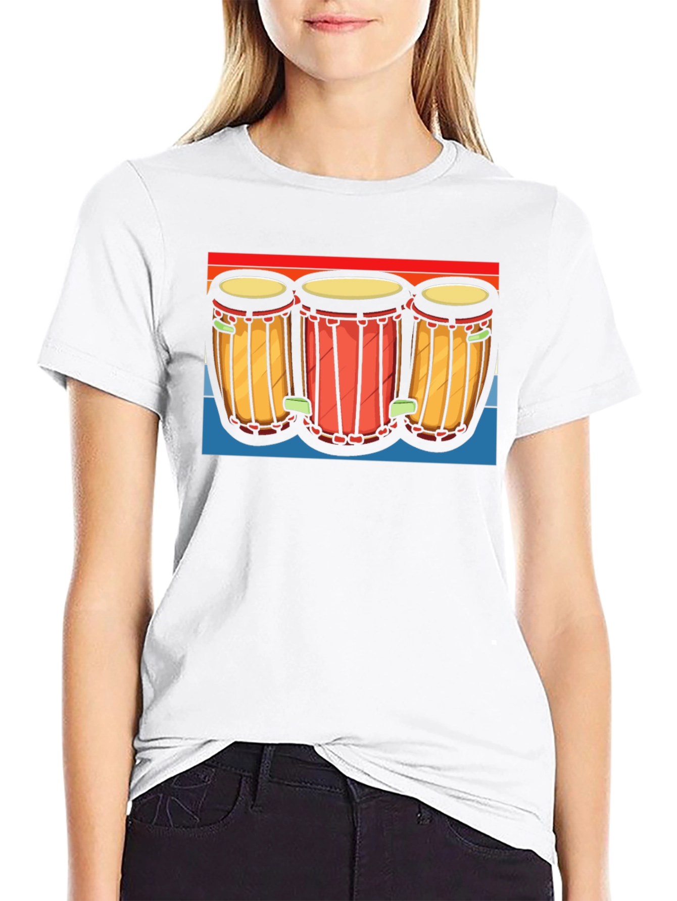 Retro Drum Graphic Tee - Music Lover Shirt