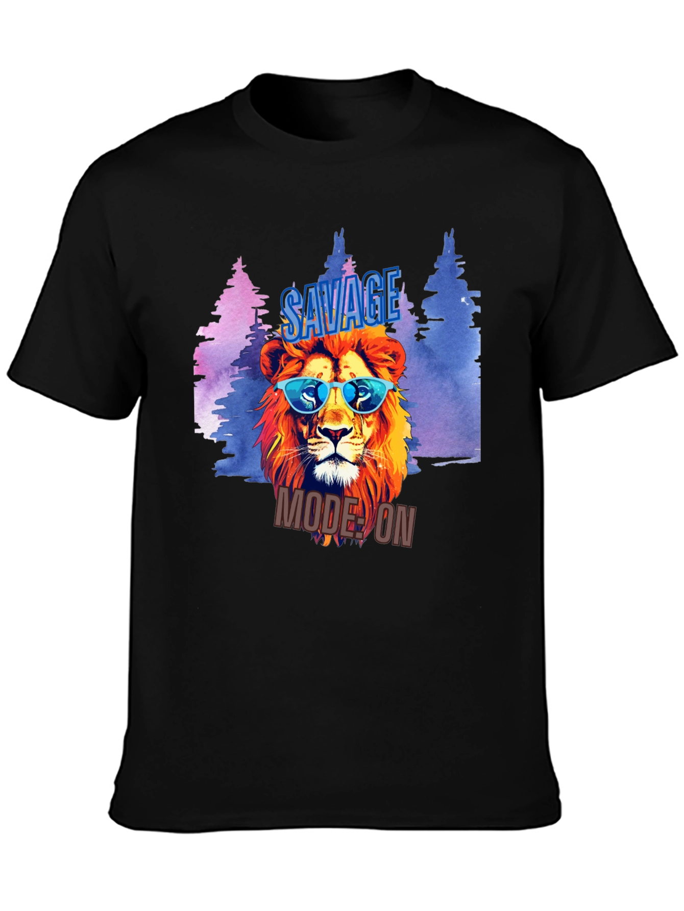 Savage Mode On Lion Graphic T-Shirt