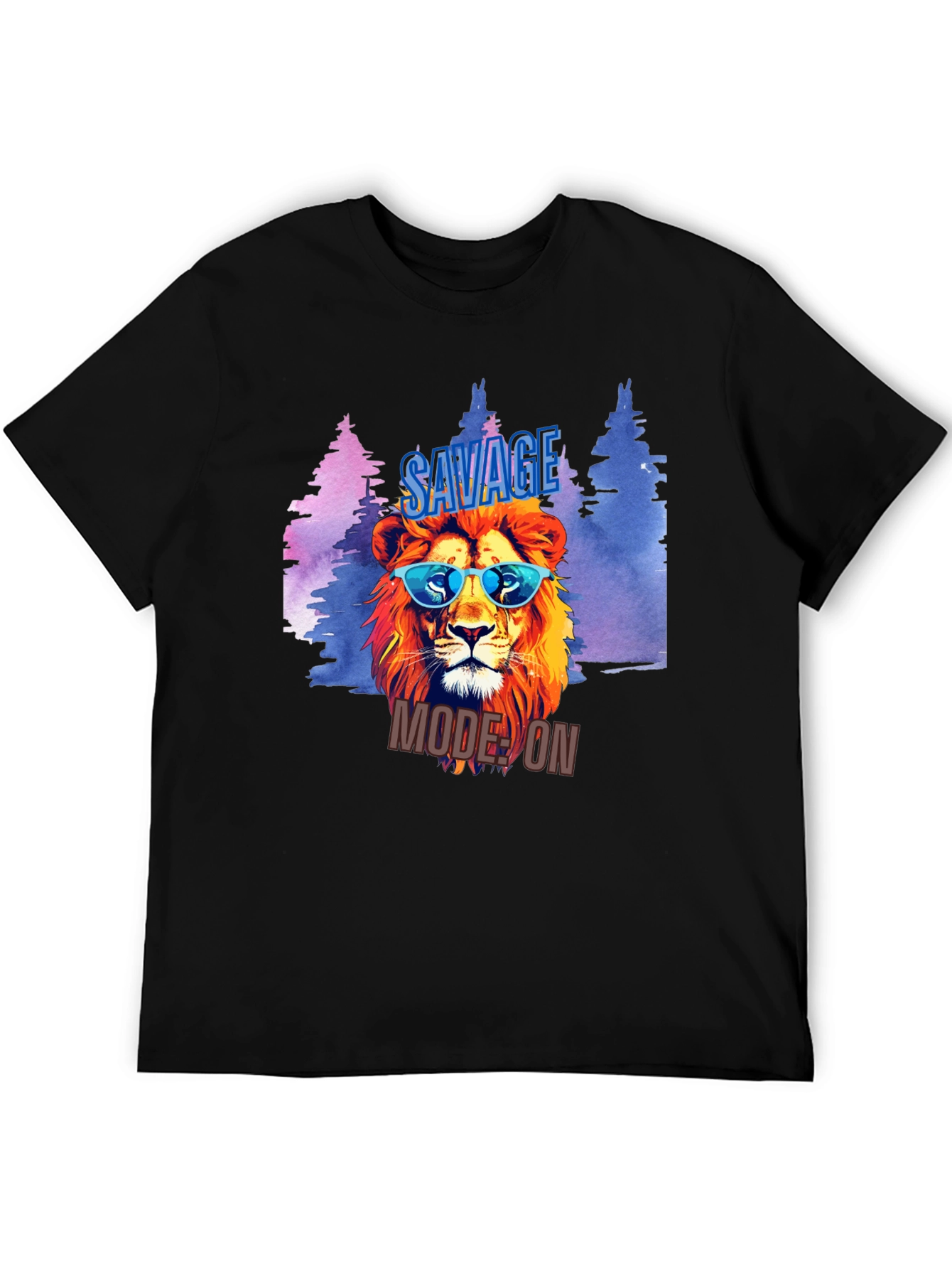 Savage Mode On Lion Graphic T-Shirt
