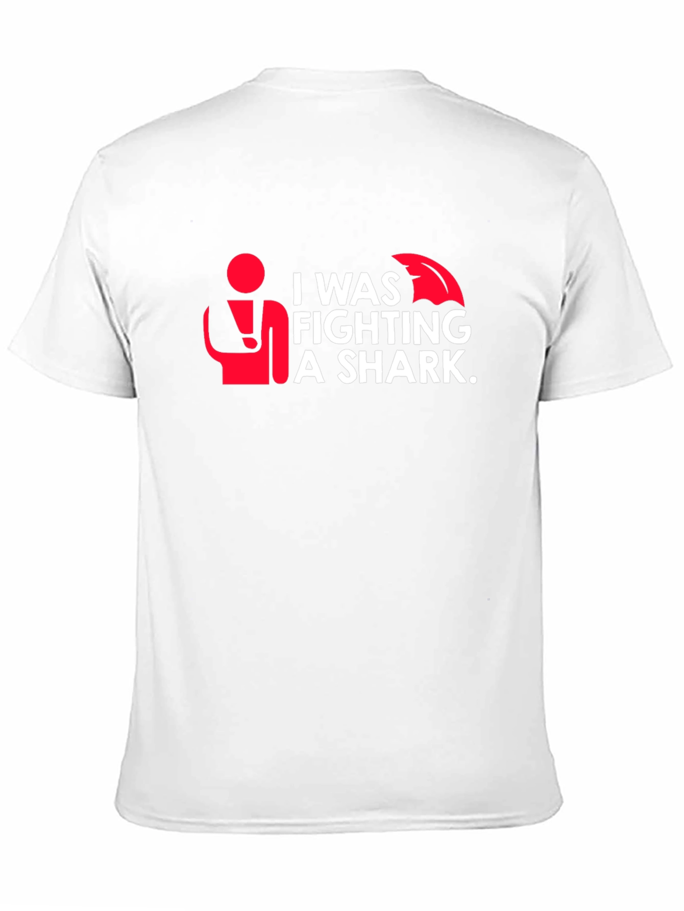 I Was Fighting a Shark T-Shirt Funny Graphic Tee