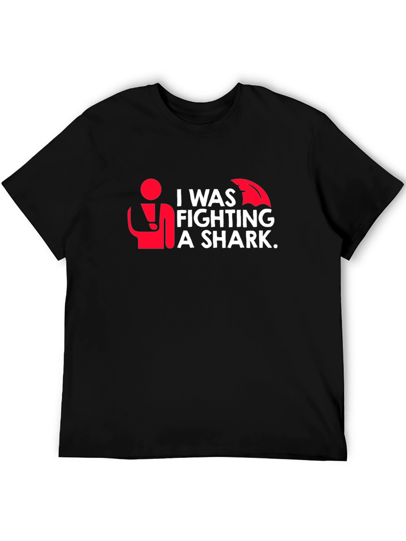 I Was Fighting a Shark T-Shirt Funny Graphic Tee