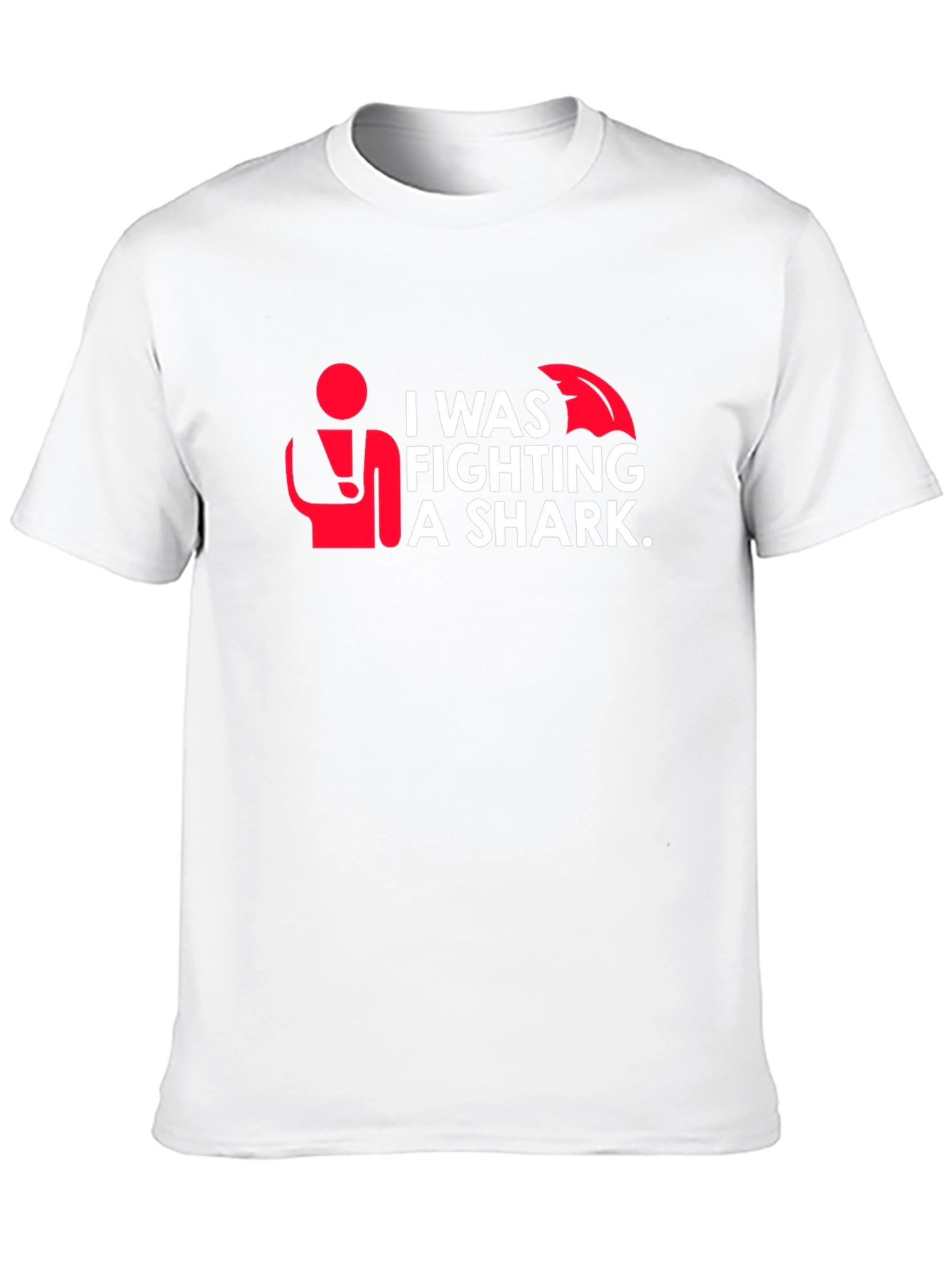 I Was Fighting a Shark T-Shirt Funny Graphic Tee