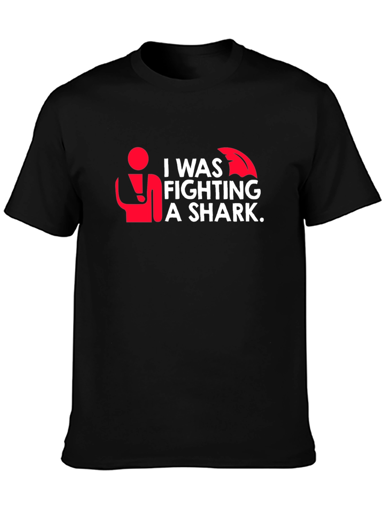 I Was Fighting a Shark T-Shirt Funny Graphic Tee