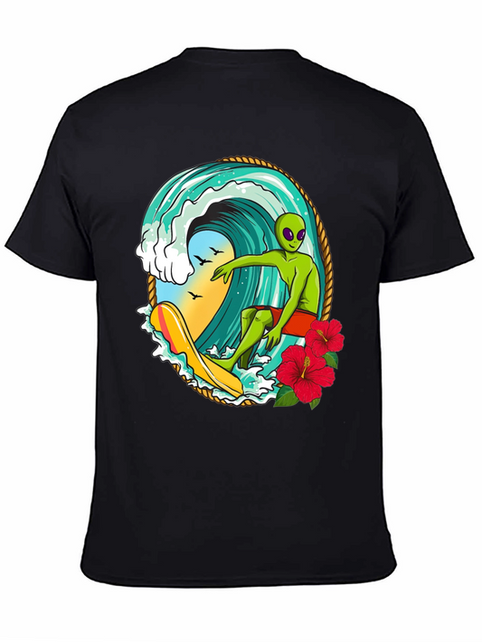 Alien Surfing Wave T-Shirt