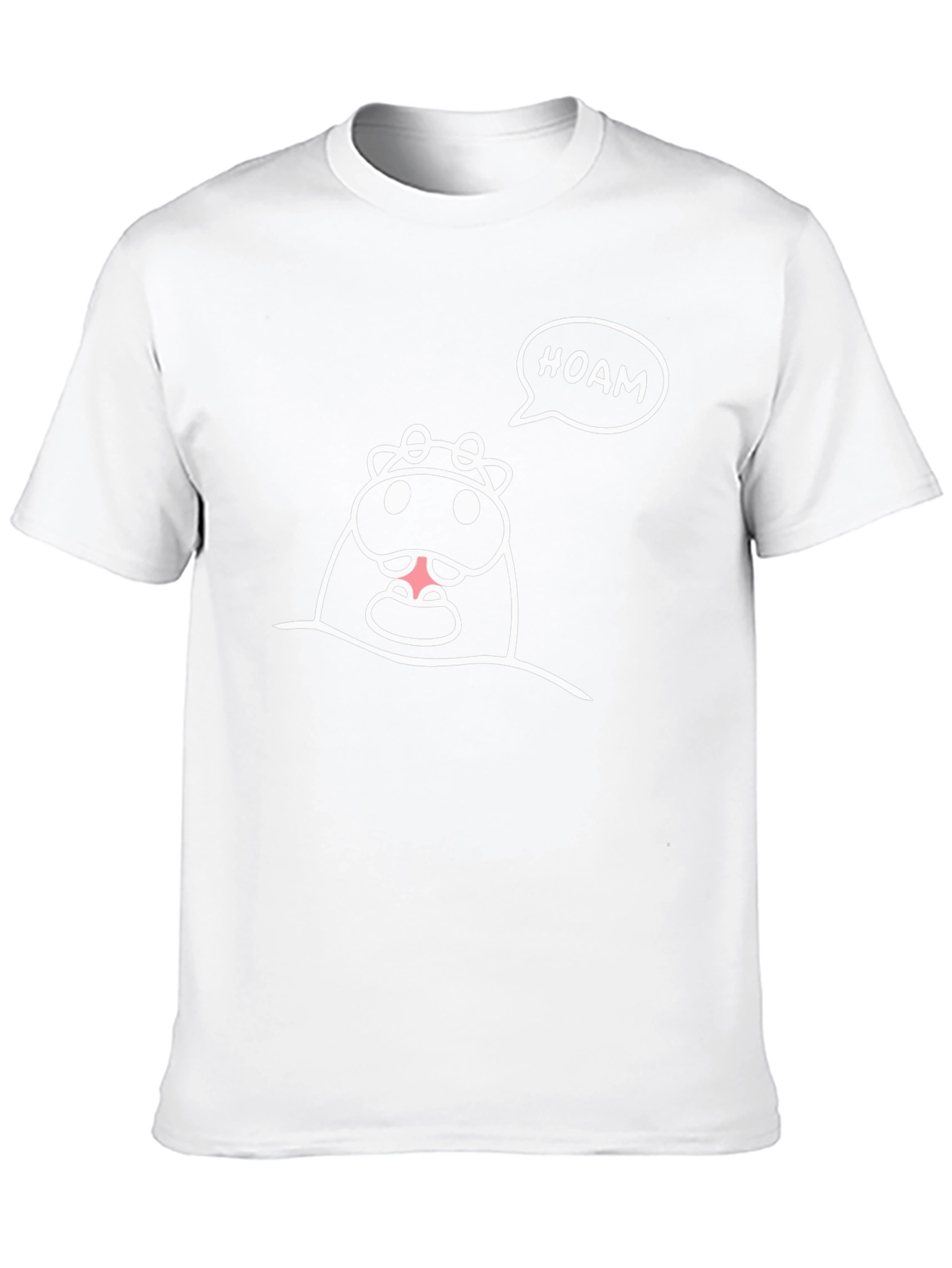 Funny HOAM Cow Graphic Black T-Shirt