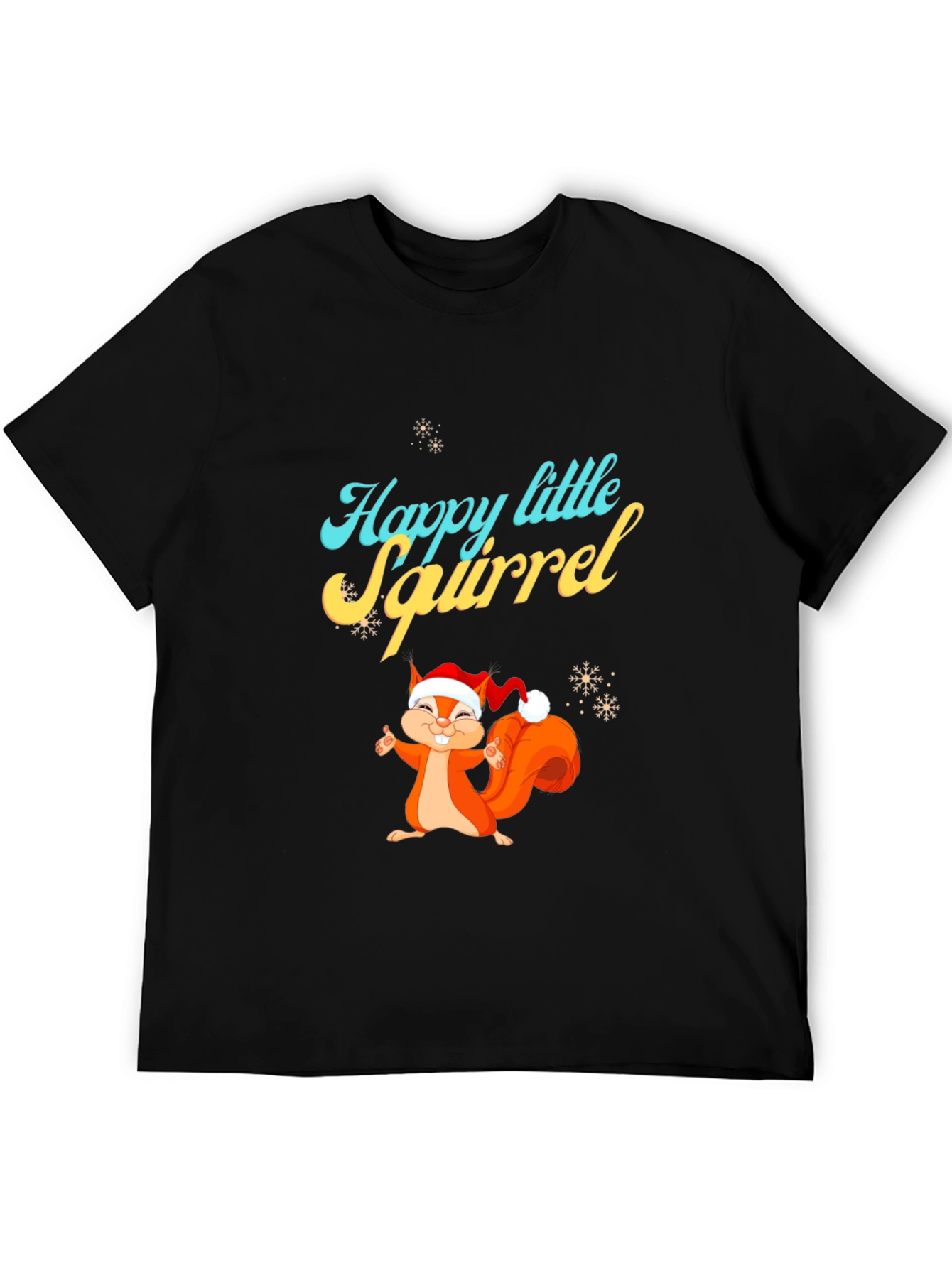 Happy Little Squirrel Christmas Graphic Tee