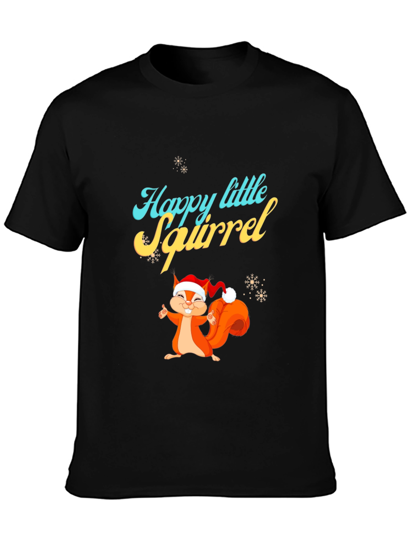 Happy Little Squirrel Christmas Graphic Tee