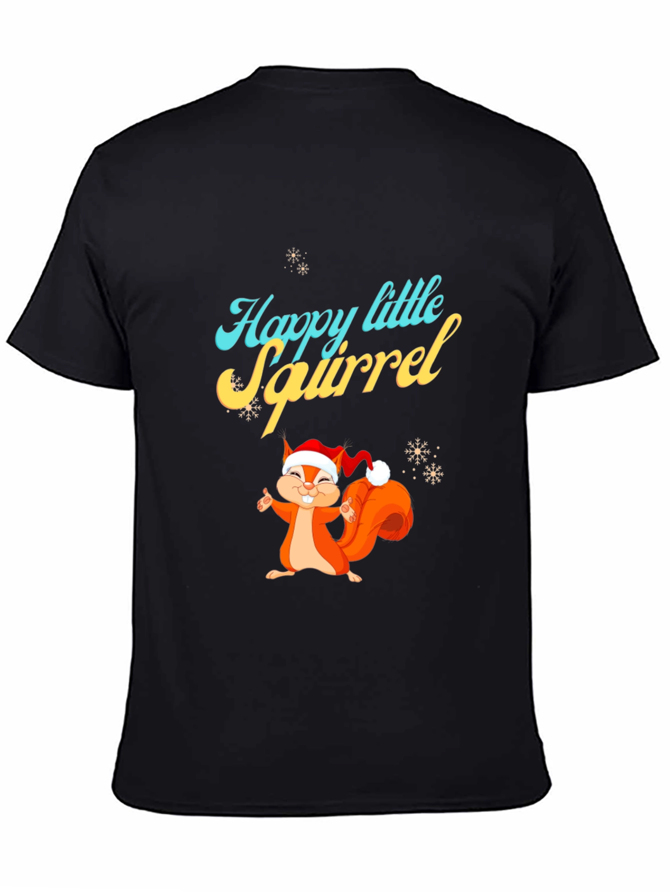 Happy Little Squirrel Christmas Graphic Tee