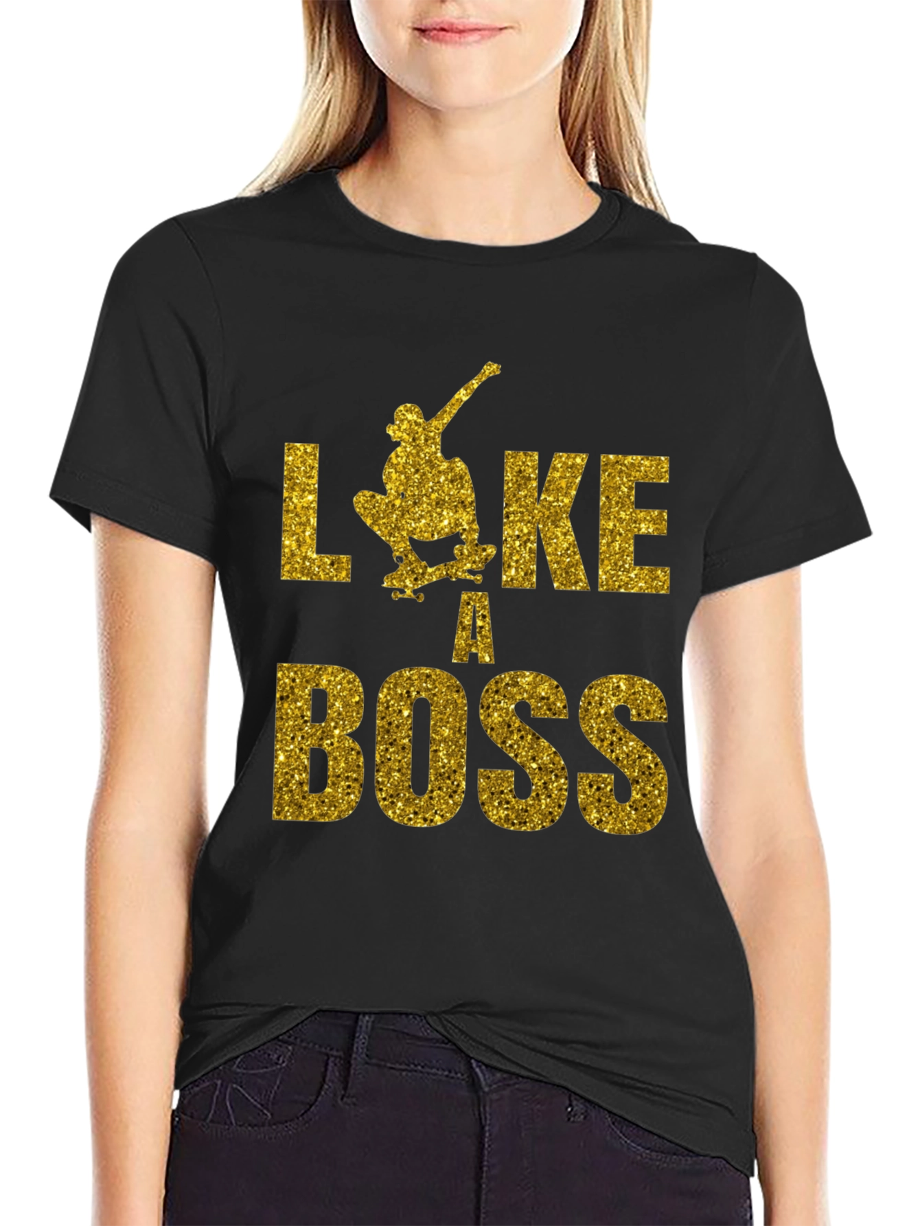 Like A Boss Skateboarder Graphic Tee