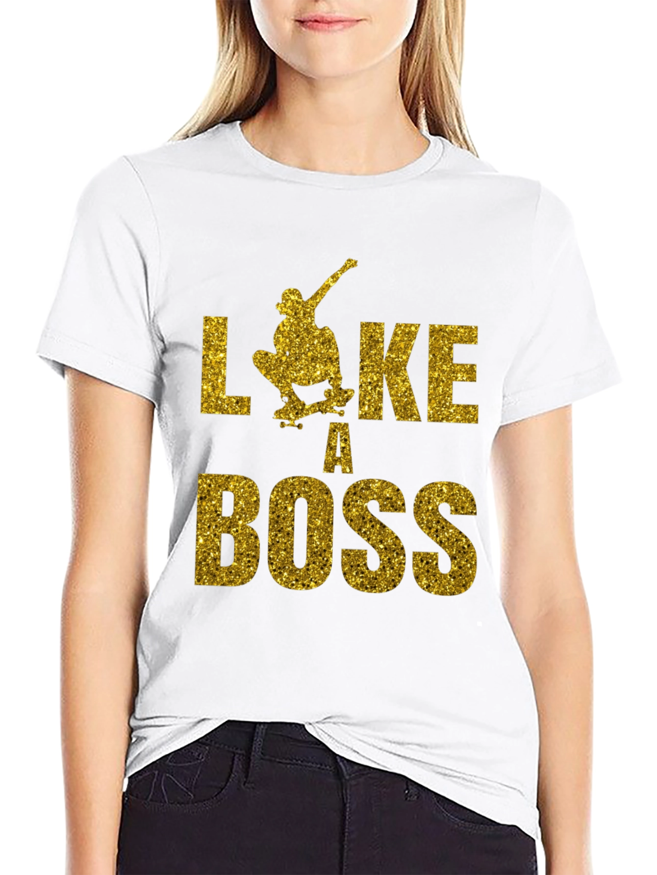 Like A Boss Skateboarder Graphic Tee