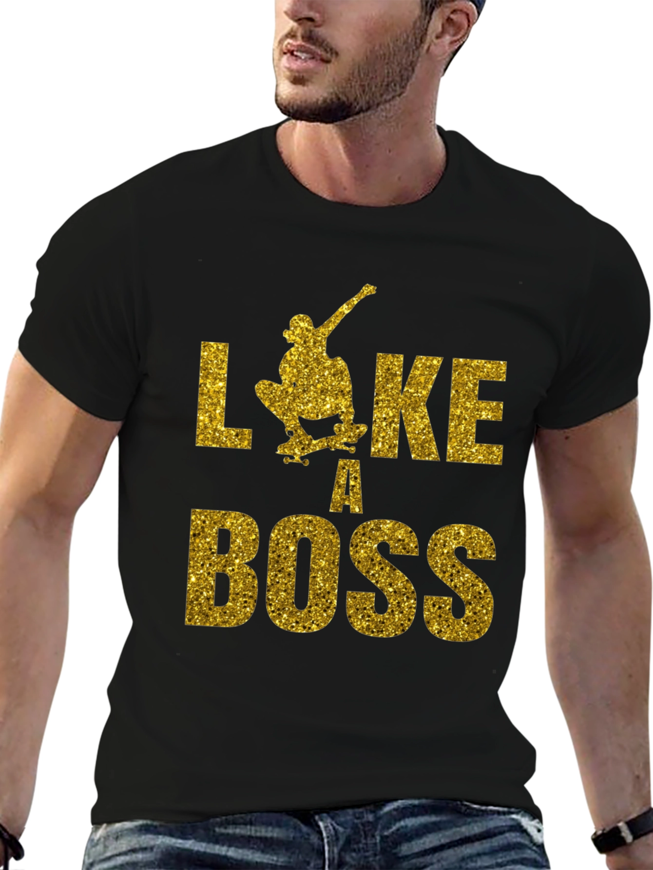Like A Boss Skateboarder Graphic Tee