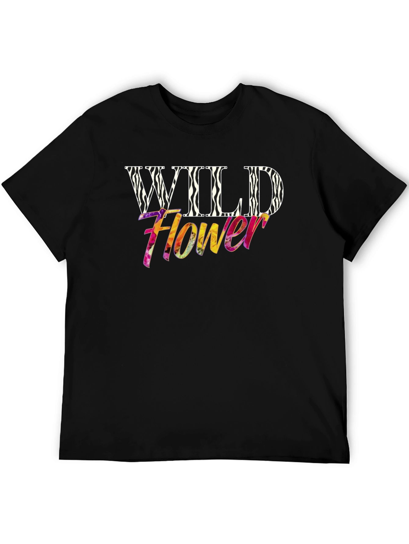 Wildflower Zebra Print Graphic T-Shirt
