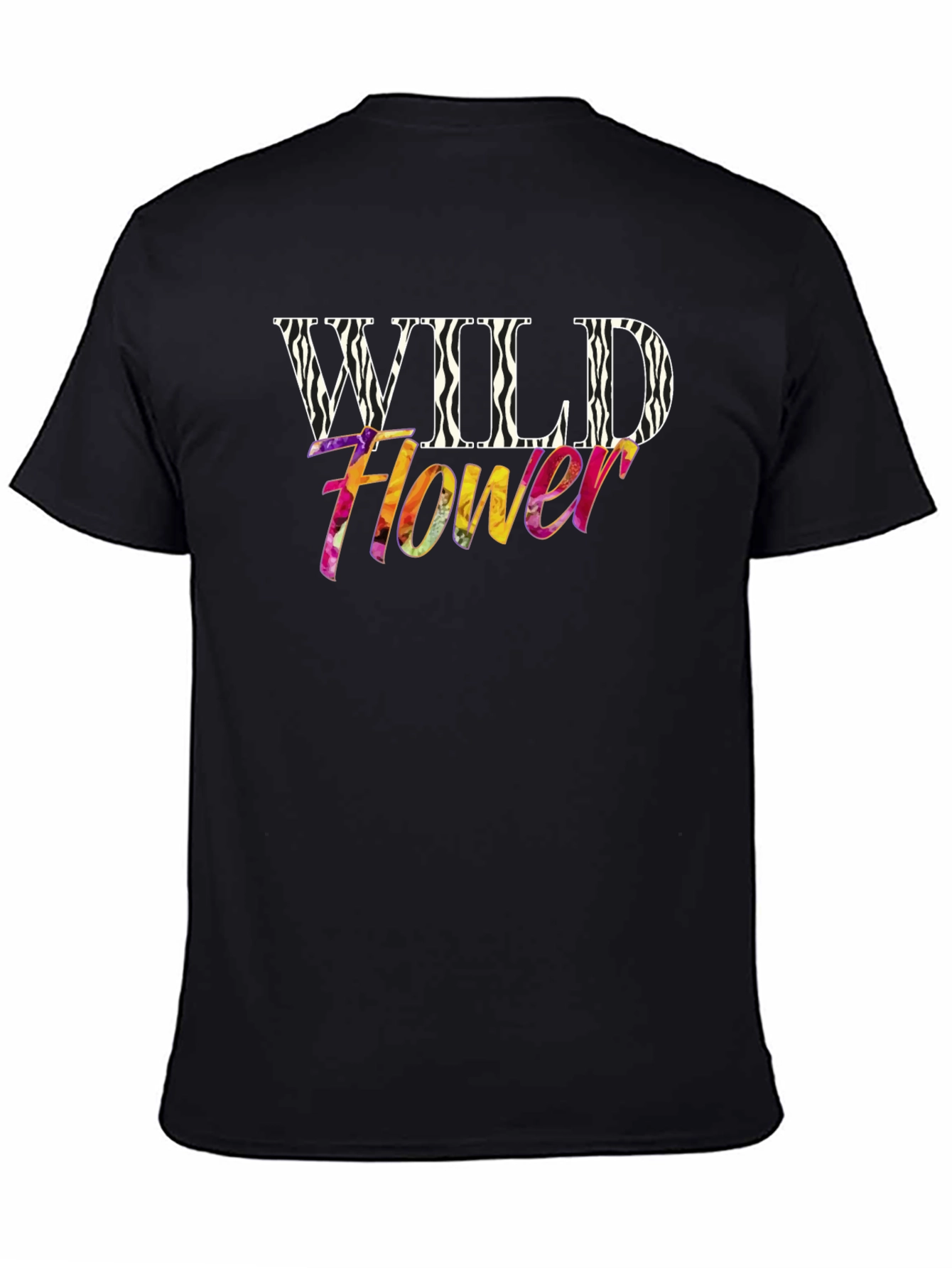 Wildflower Zebra Print Graphic T-Shirt