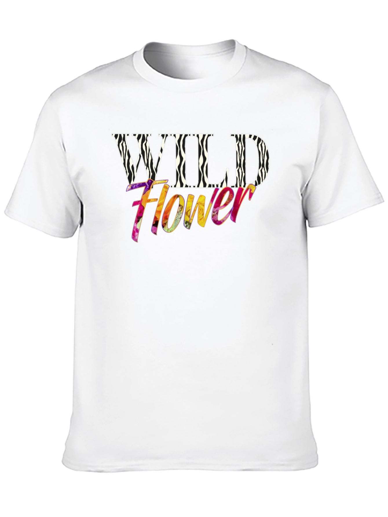 Wildflower Zebra Print Graphic T-Shirt