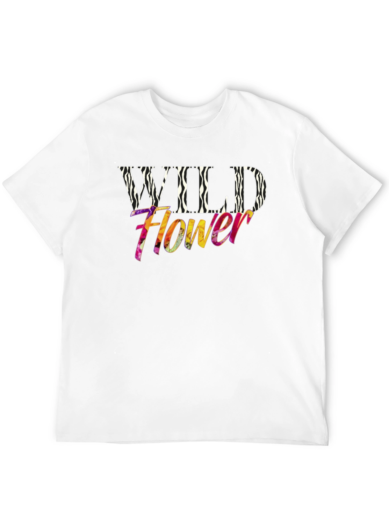 Wildflower Zebra Print Graphic T-Shirt