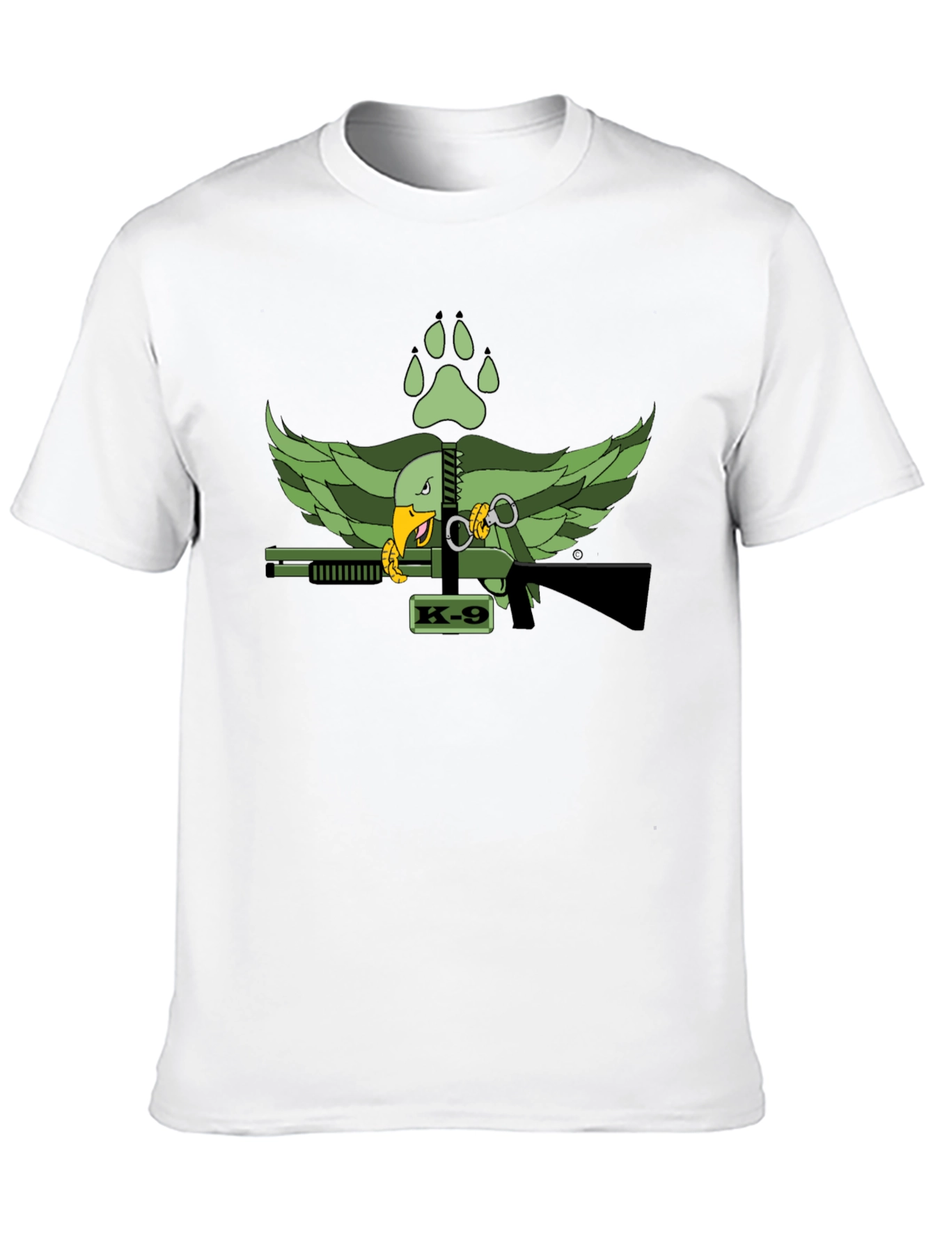 K-9 Unit T-Shirt - Eagle and Paw Print Design