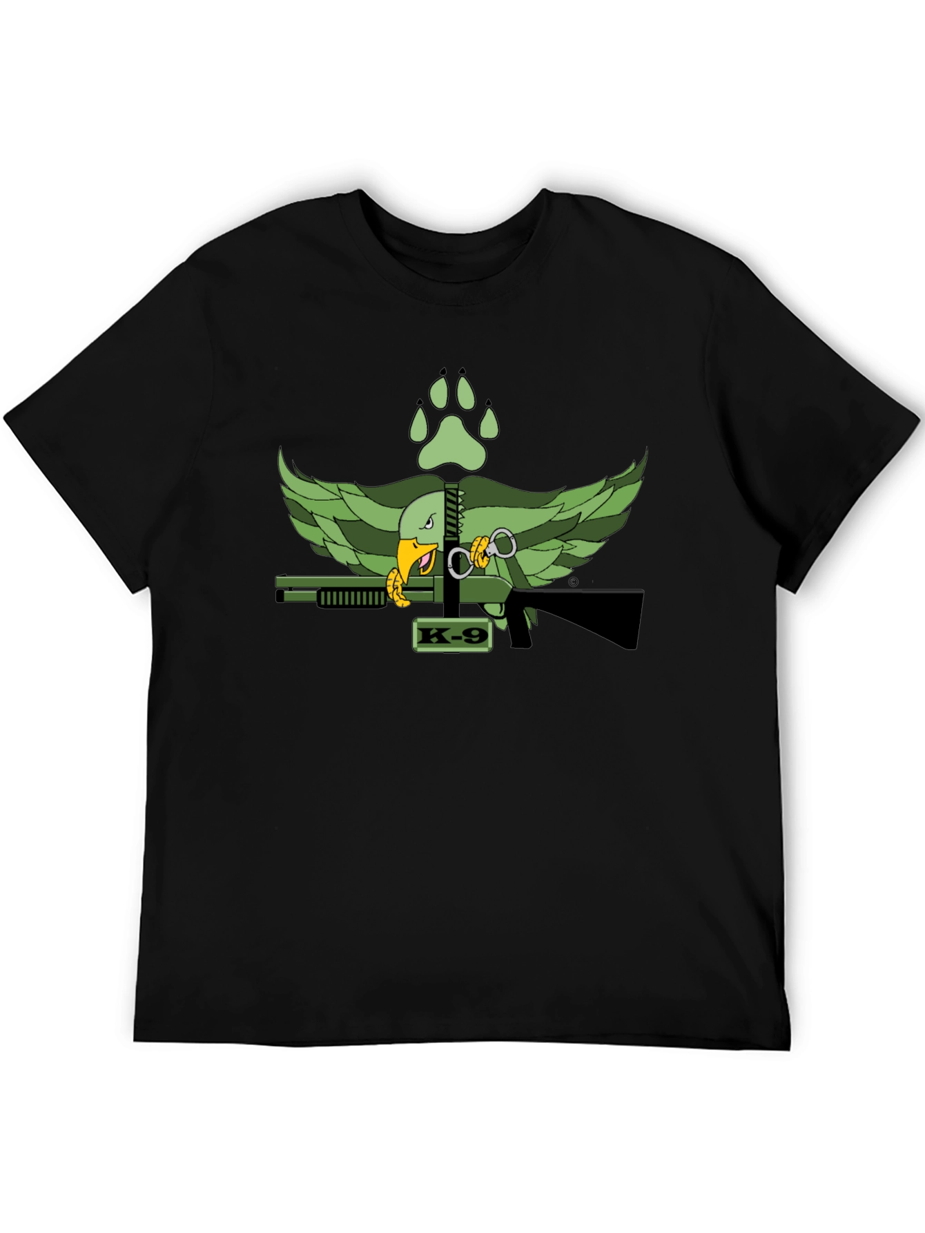 K-9 Unit T-Shirt - Eagle and Paw Print Design