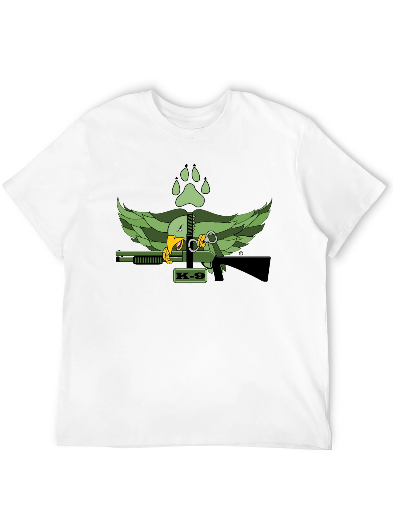 K-9 Unit T-Shirt - Eagle and Paw Print Design