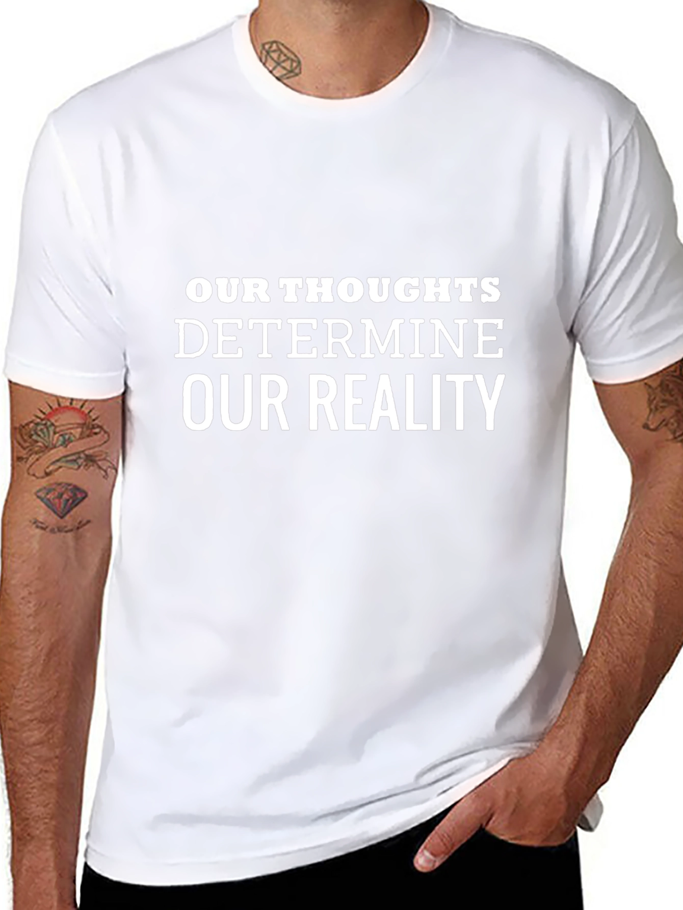 Motivational Graphic Tee - Our Thoughts Determine Our Reality