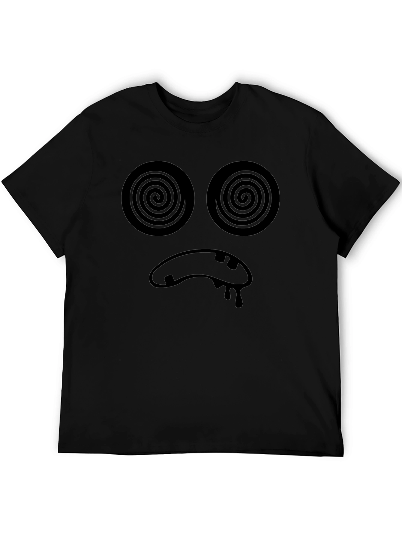 Hypnotic Face Black T-Shirt - Unique Graphic Tee