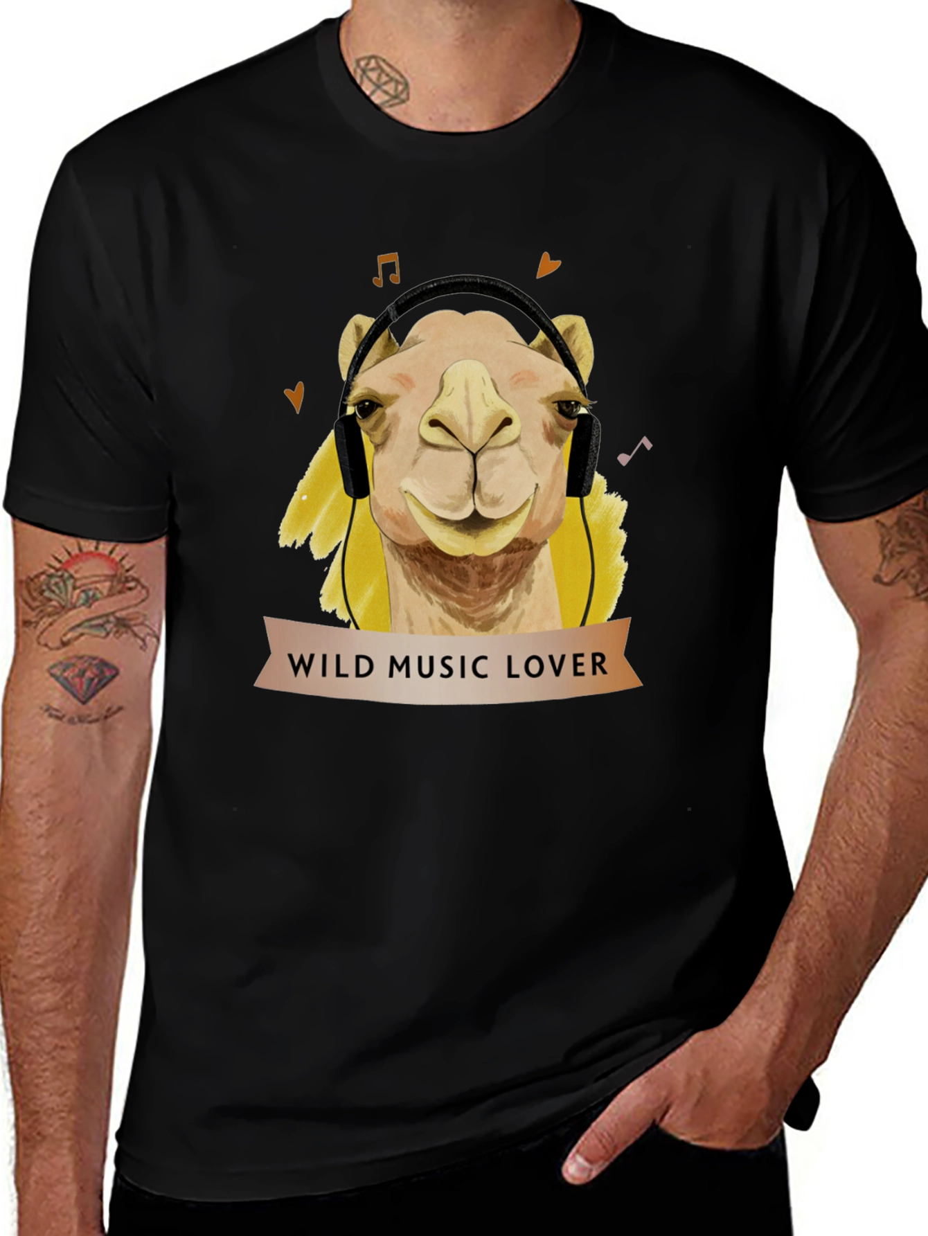 Wild Music Lover Camel T-Shirt