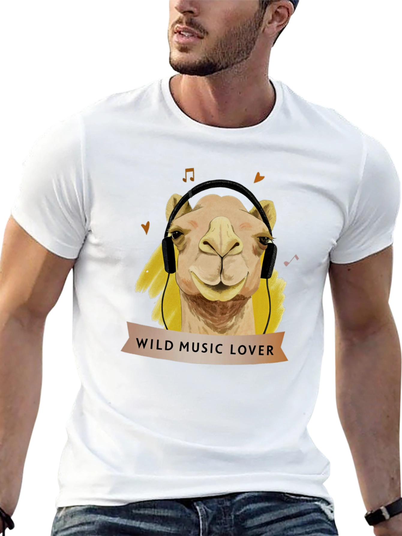 Wild Music Lover Camel T-Shirt