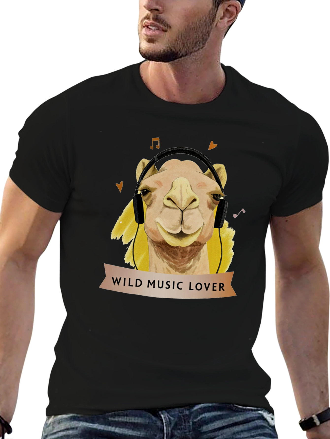 Wild Music Lover Camel T-Shirt