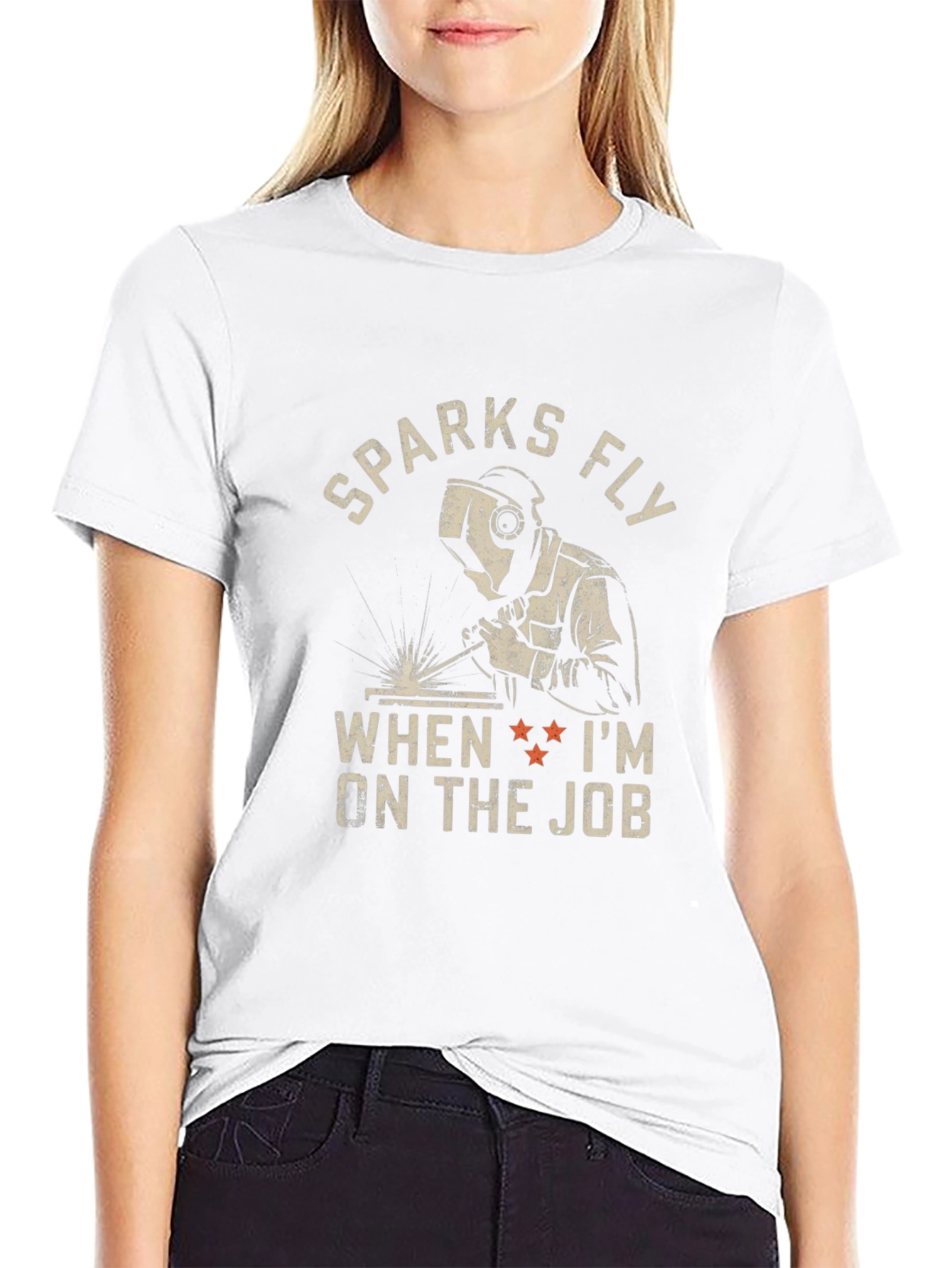 Sparks Fly Welder Graphic Tee - Black