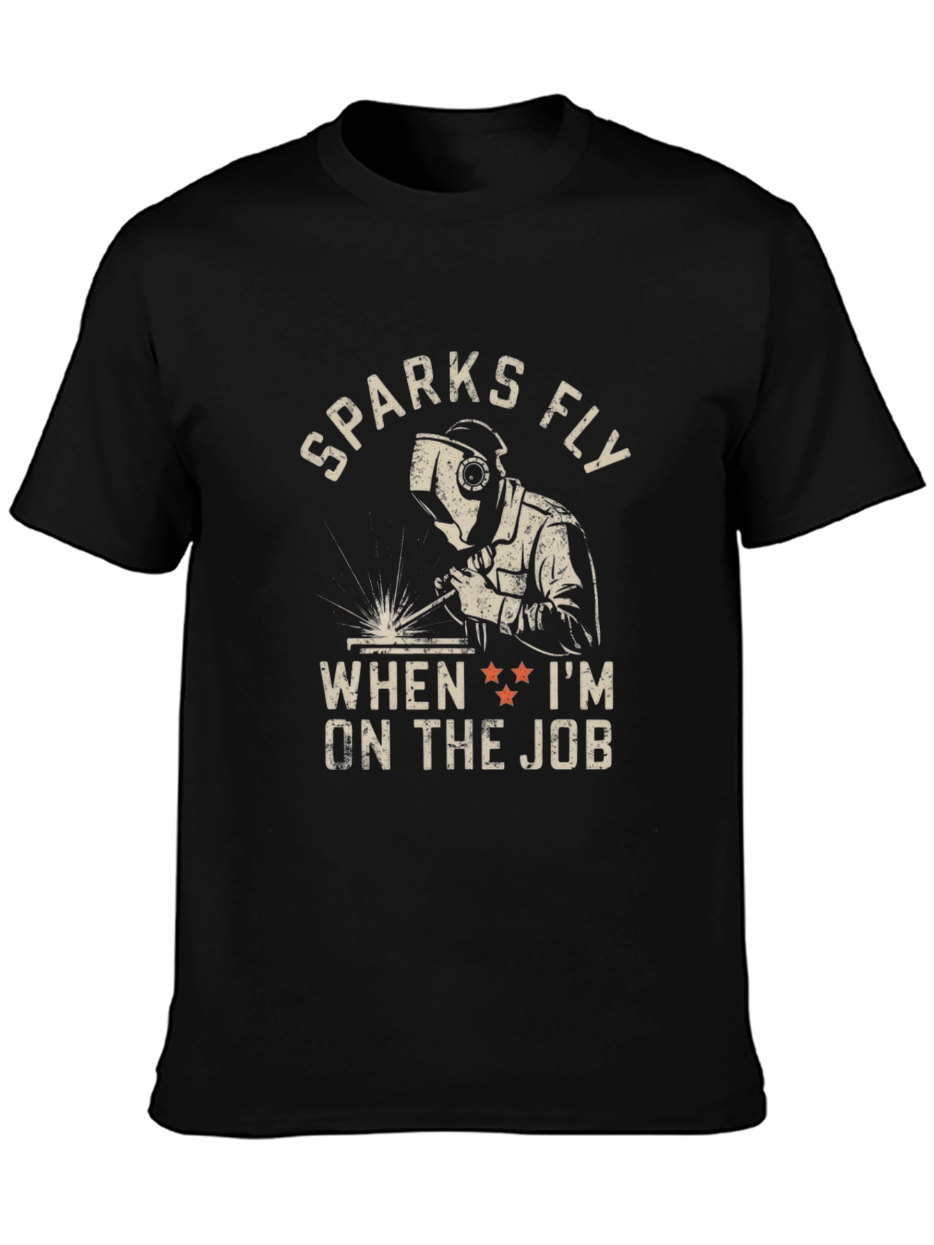 Sparks Fly Welder Graphic Tee - Black