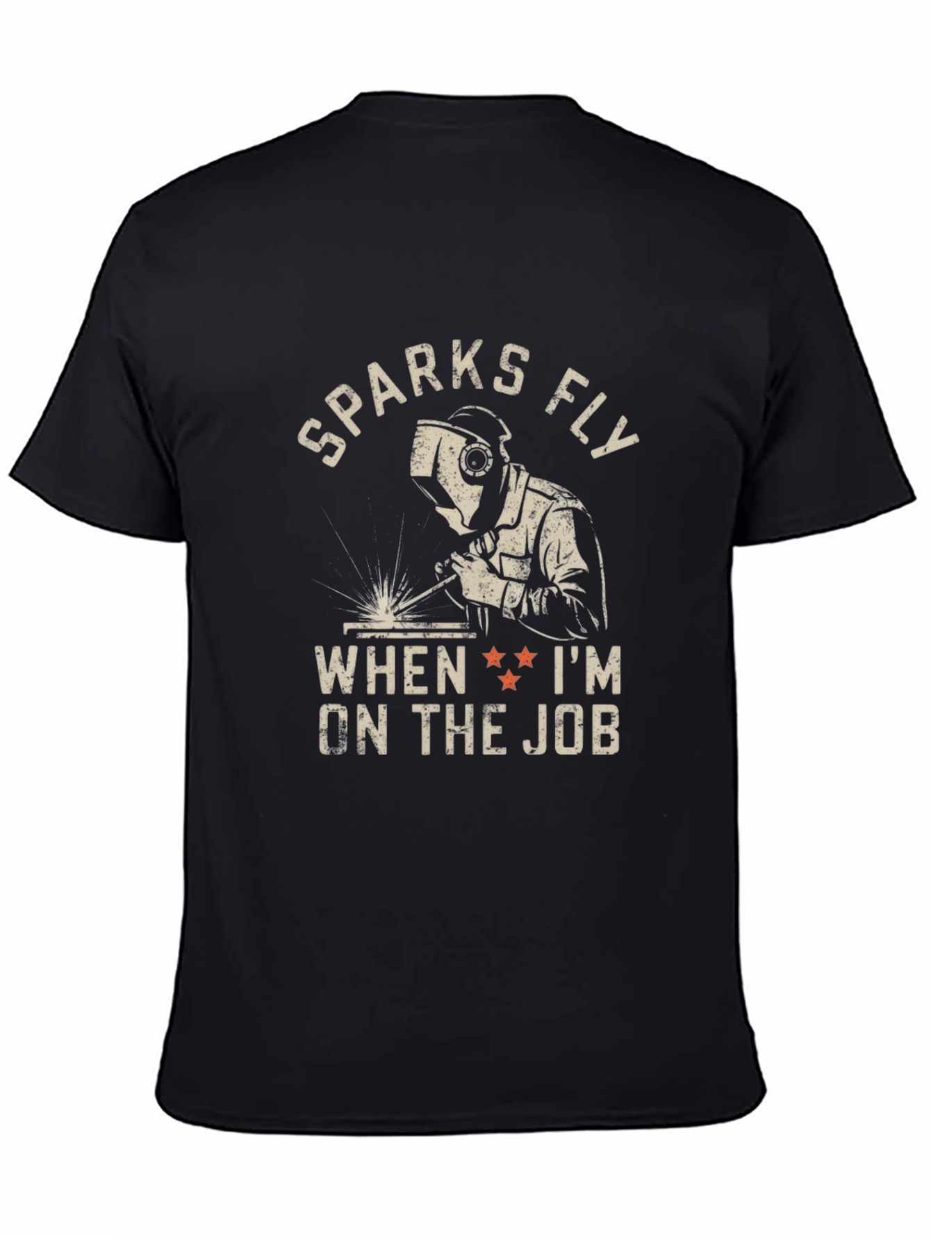 Sparks Fly Welder Graphic Tee - Black