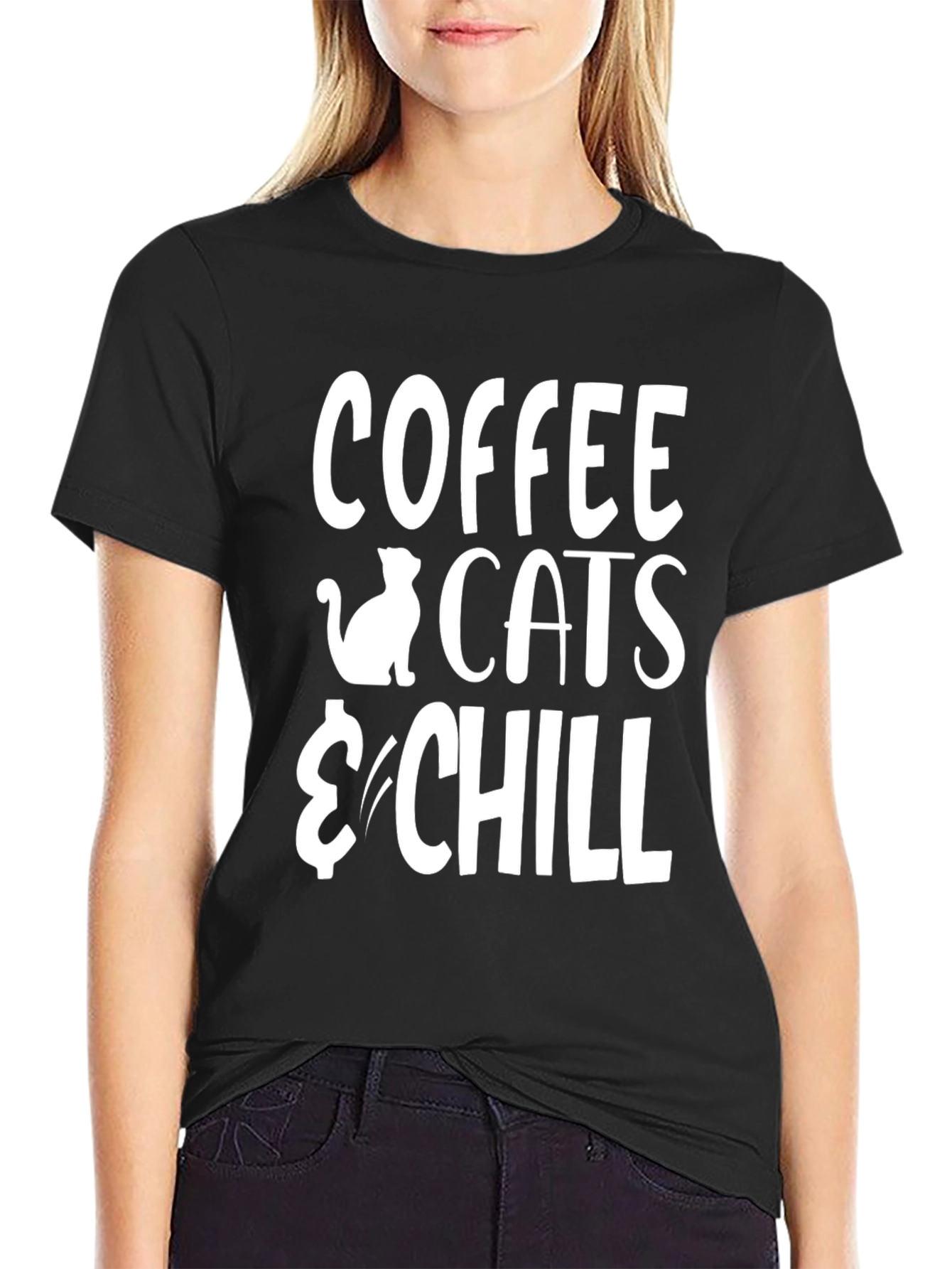 Coffee Cats & Chill Graphic T-Shirt