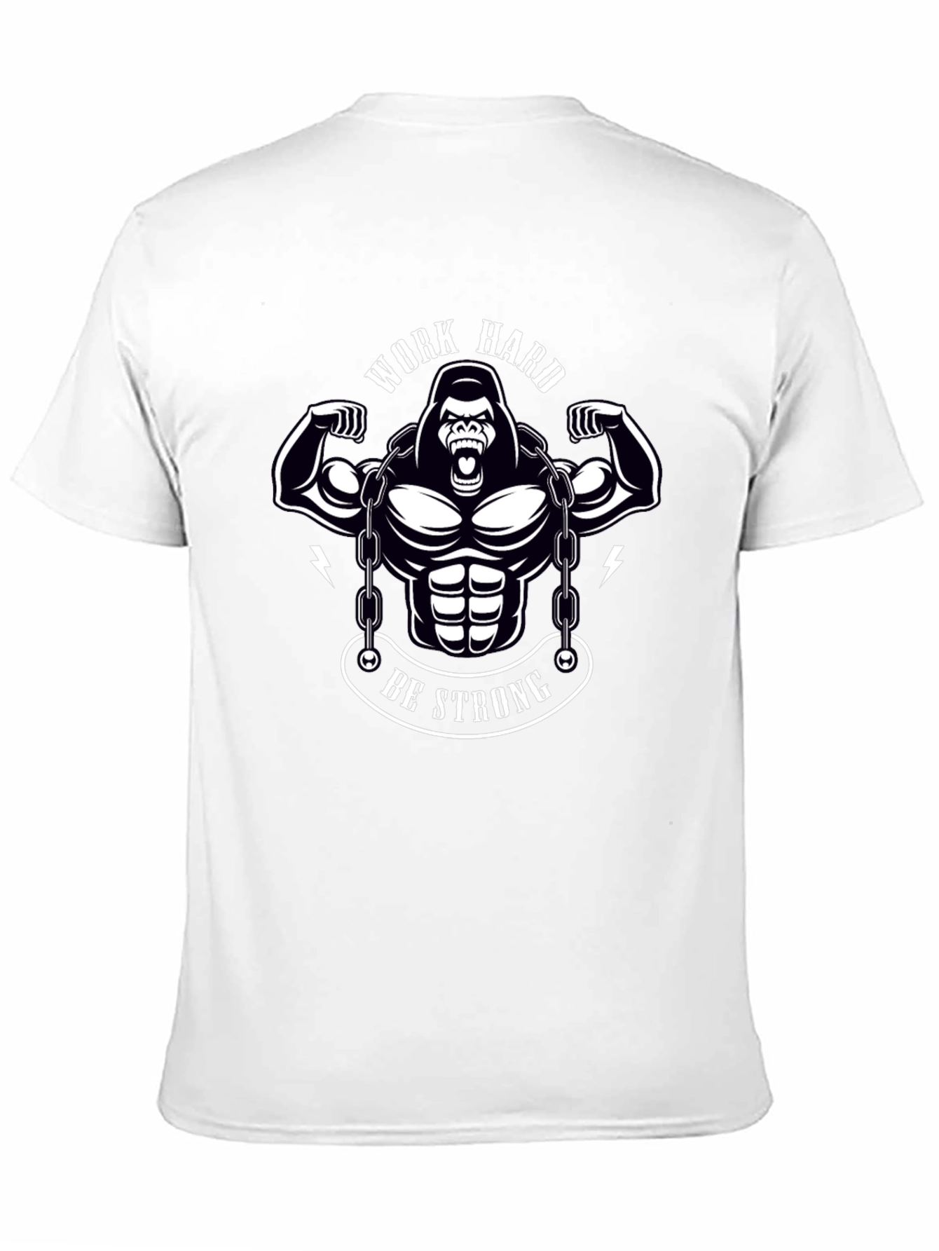 Work Hard Be Strong Gorilla Graphic T-Shirt