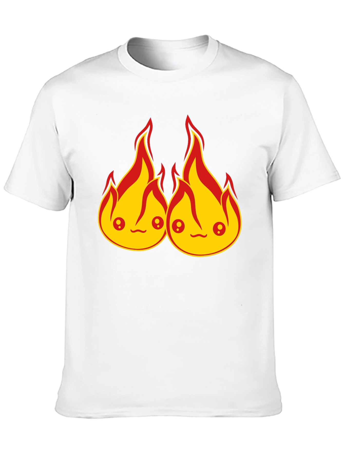 Kawaii Fire Flames Graphic T-Shirt - Cute Design