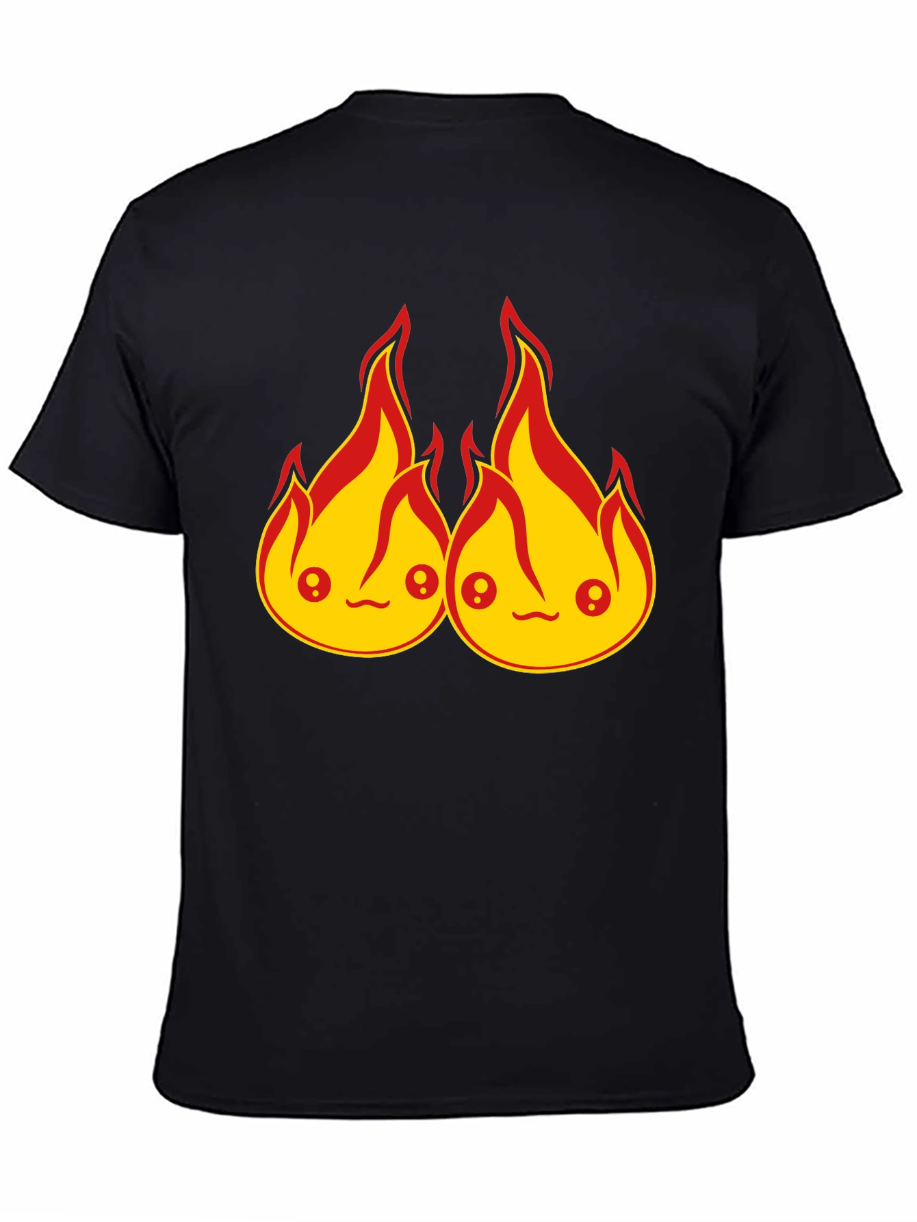 Kawaii Fire Flames Graphic T-Shirt - Cute Design