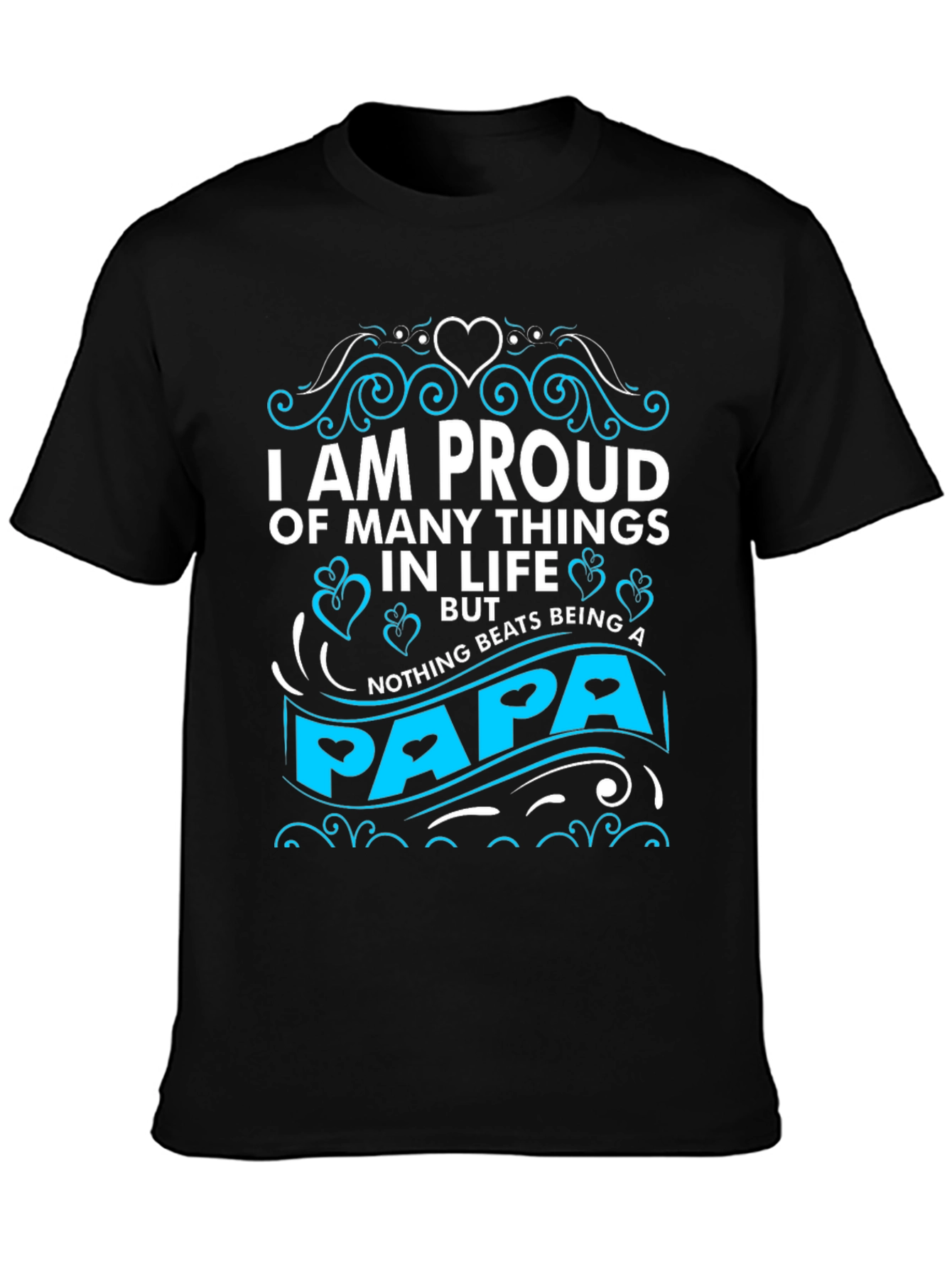 Proud Papa Graphic T-Shirt - Black