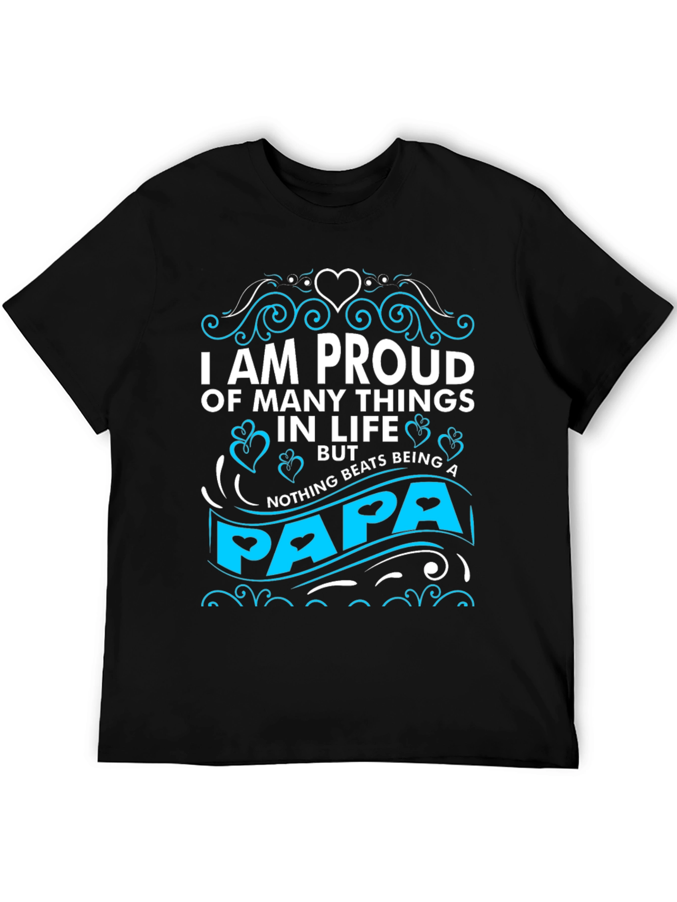 Proud Papa Graphic T-Shirt - Black