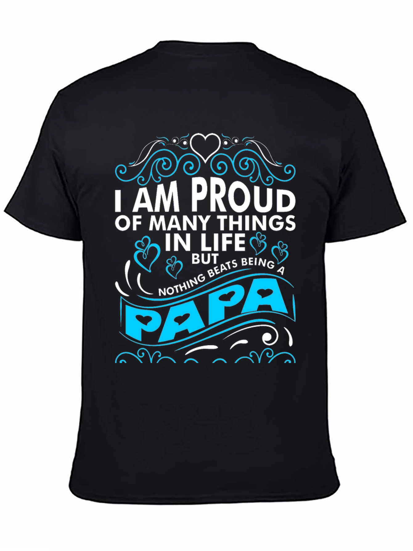 Proud Papa Graphic T-Shirt - Black